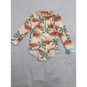 Carter's Child of Mine Baby Girl One Piece Palm 18m New With Tags